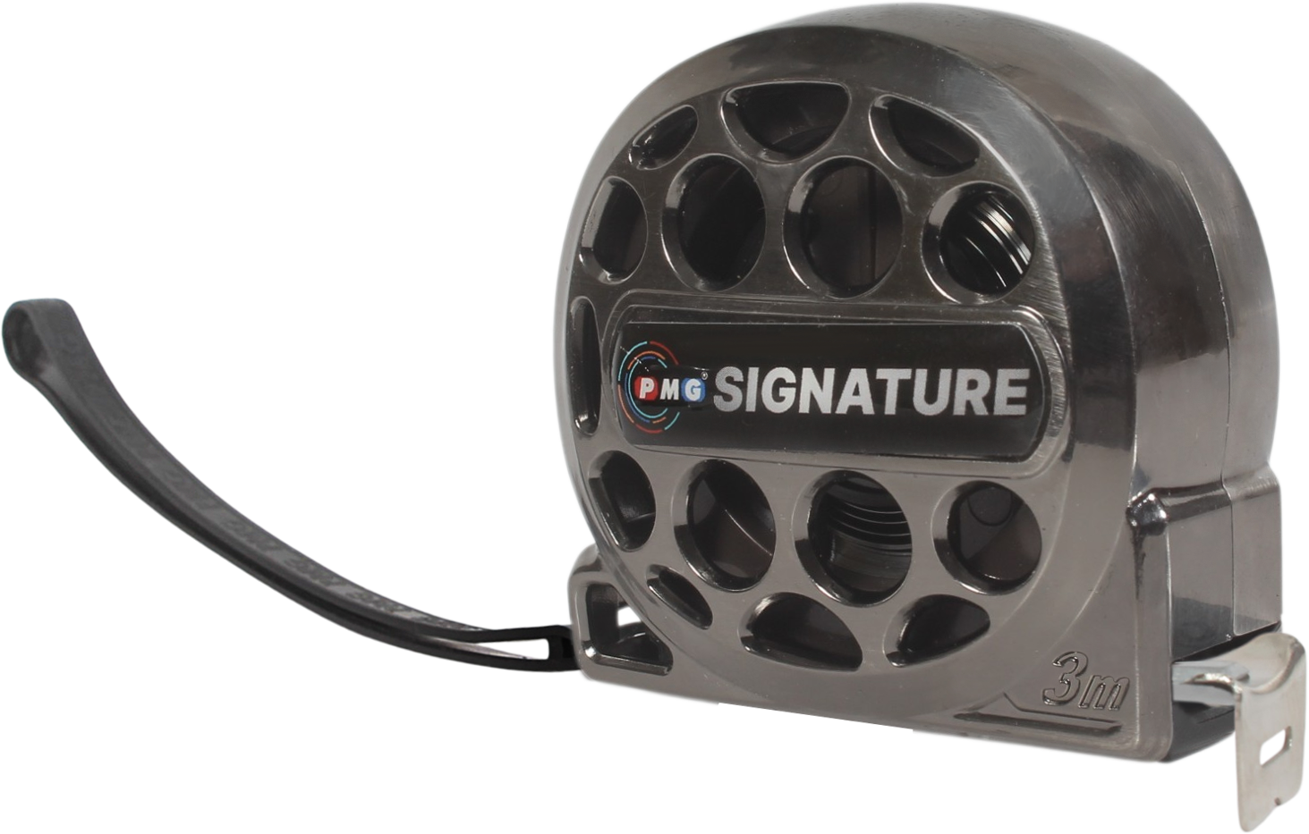 PMG measuring tape - closed front view